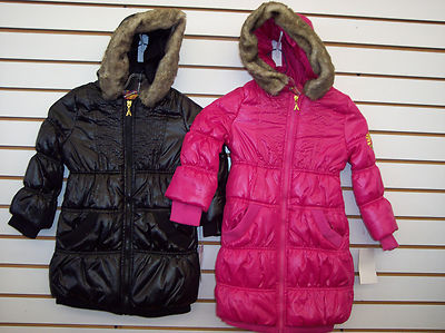 Girls Akademiks $110 Jet Black or Fuchsia Purple Thigh Length Jacket Sizes 4 -14