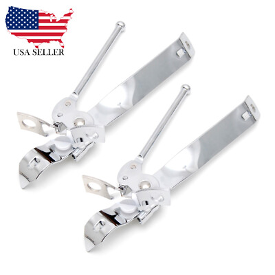 Can Opener Manual Easy - Stainless Steel Heavy Duty Sharp Blade US Seller 1~2Pcs