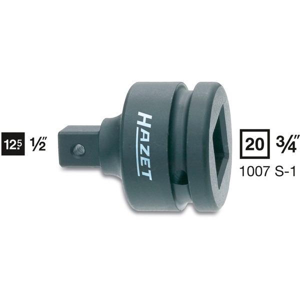 Hazet Kraft-Schlagschrauber-Adapter 1007S-1, SteckschlüSsel- Adapter, Schwarz-image
