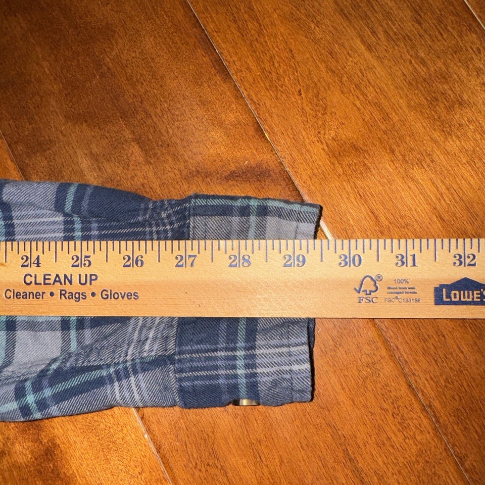 Jetty Marine Supply Shirt Mens Long Sleeve Flannel Blue Gray Plaid