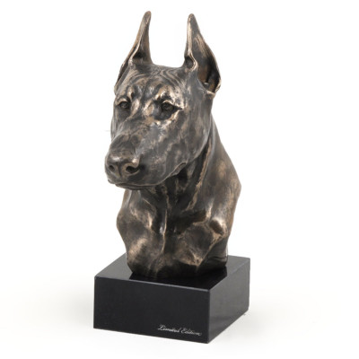 Buste Dobermann – Statue Art Dog – Édition Limitée – Résine/Bronze – Pologne