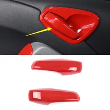For Benz Smart Fortwo 2009-2015 Bright Red Inner Door Handle Frame Cover Trim 2*
