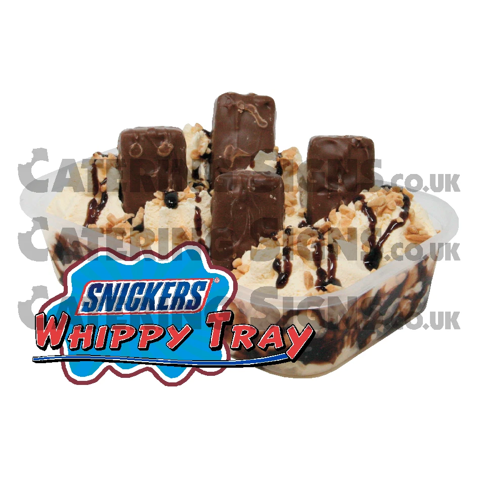 Snickers Tray Whippy Ice Cream Sticker - Catering Van Trailer Die Cut Decal