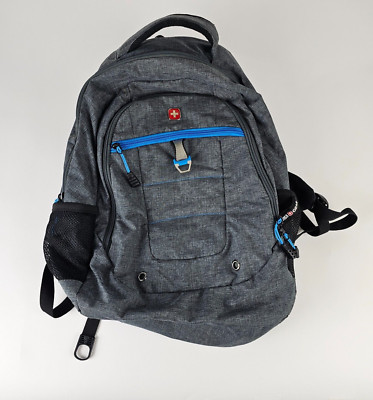 SwissGear Mens School College Backpack Gray Airflow Design Zip Closures