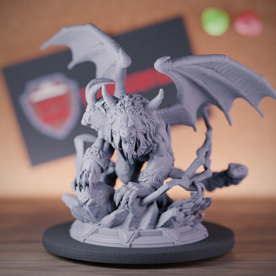 Chimera Manticore Miniature Dungeons and Dragons Mini DnD 5e TTRPG Pathfinder