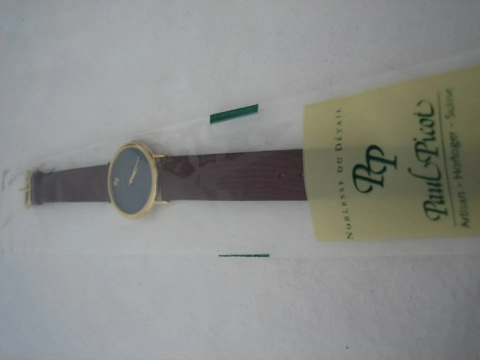 NOS NEW SWISS MADE SLIM GOLD PLATED QUARTZ WOMEN'S PAUL PICOT WATCH 1980'S - Image 4 of 4