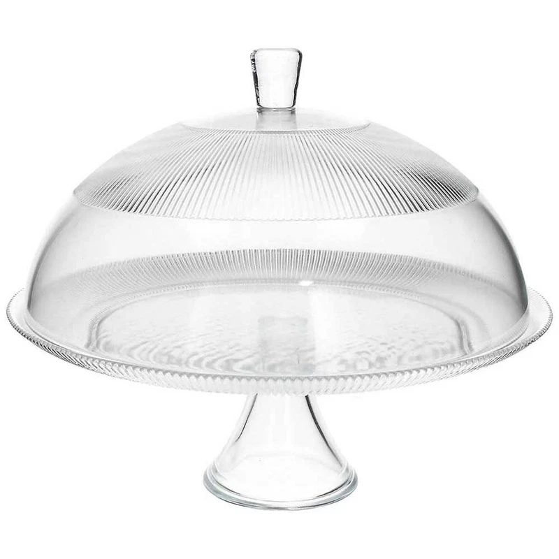Alzata Porta Torte Dolci in Vetro TOGNANA con Coperchio Campana Tavola D 33 cm