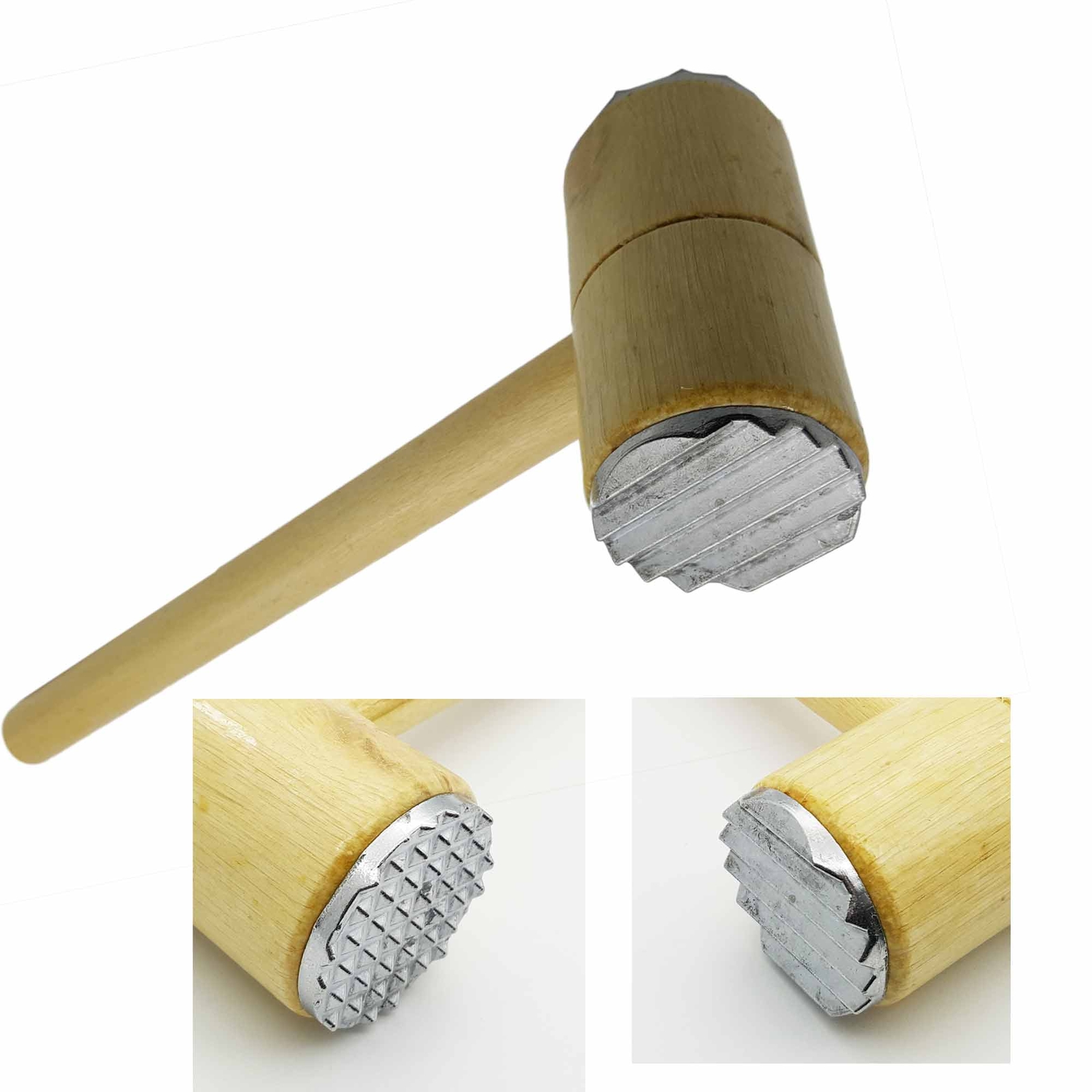 Meat Tenderizer Hammer Mallet Wood Wooden Tenderize Steak Chicken