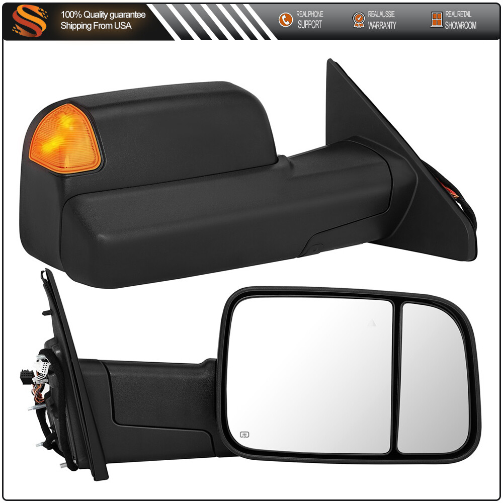 2019-2022 Dodge Ram Power Heated BSM Temp Sensor Mirror Pair Set