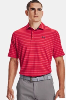 UNDER ARMOUR MENS PLAYOFF GOLF POLO TOUR SHIRT Sz L 1351130-600 | eBay