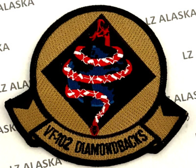 US NAVY VF-102 DIAMONDBACKS F-4 PHANTOM & F-14A TOMCAT DESERT TAN PATCH (N7)