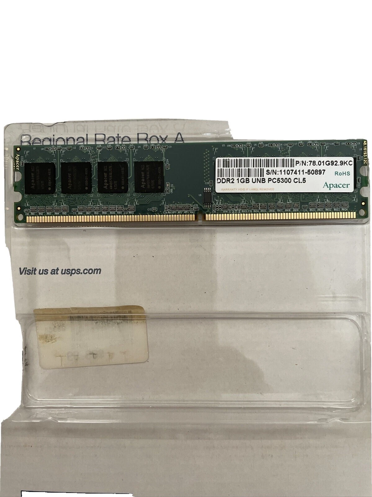 DIMM Computer Memory (RAM 1 GB Capacity per Module 1 Module)
