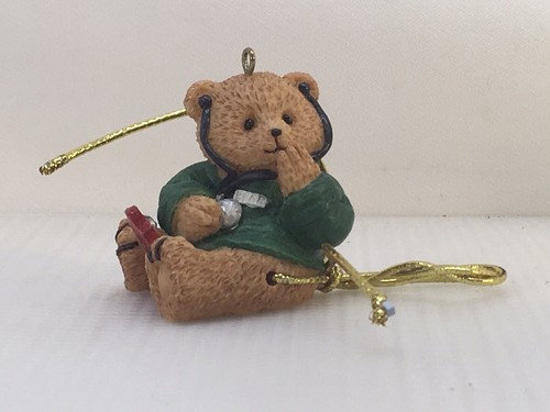 Avon Geschenk Sammlung Paket Topper / Ornament 1997 Krankenschwester Bär New Old Stock - Bild 2 von 10