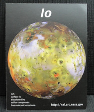 Io - Info Card - Rare - From U.C.L.A. 2015 - Space Memorabilia - Collectible