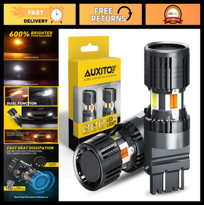 Dual Color 3157 Switchback LED Bulbs Amber/White - Error Free Turn Signal Lights