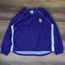 Augusta Sportswear Minnesota Vikings Windbreaker Pullover Purple Mens XL NFL
