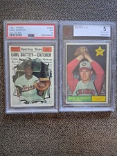 1961 TOPPS BASEBALL LOT-High Numbers HUNT #556 BVG 5, BATTEY ALL-STAR #582 PSA 5