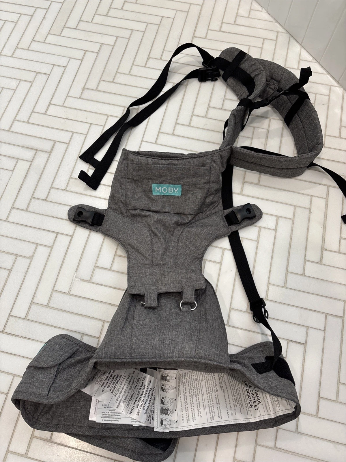 Moby Hip Seat And Baby Carrier Gray