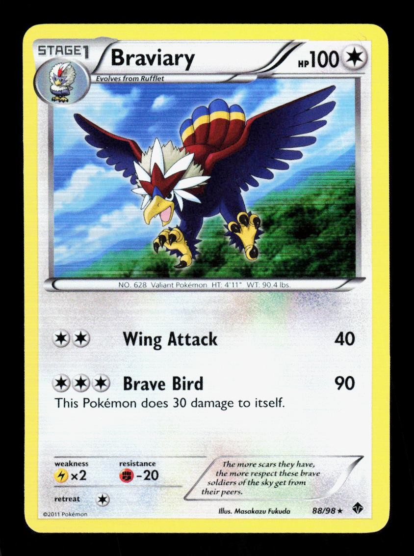 Braviary 88/98 Holo Rare Emerging Powers Pokemon NM