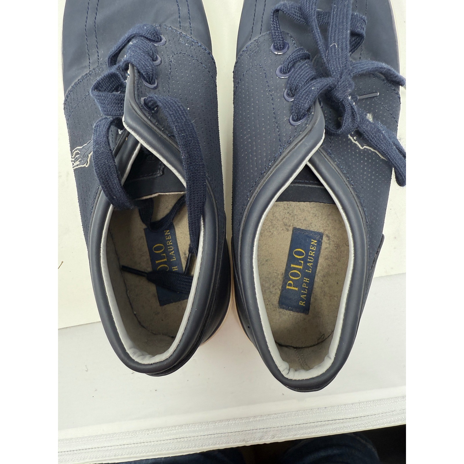 Polo Ralph Lauren Men's Navy Blue Sneakers Shoes 10.5 thumbnail 6