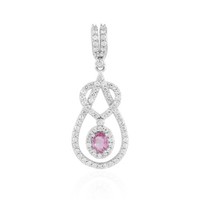 Silberner AnhäNger Mit Rosa Ceylon-Saphir