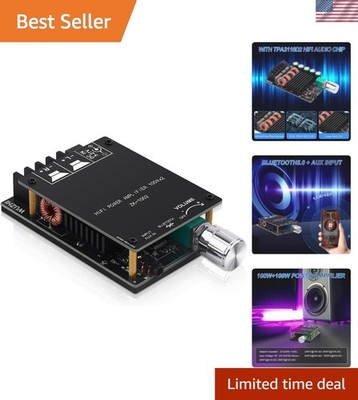 High fidelity 2.0 Channel Bluetooth 5.0 Audio Amp 100W x 2 for DIY Projects