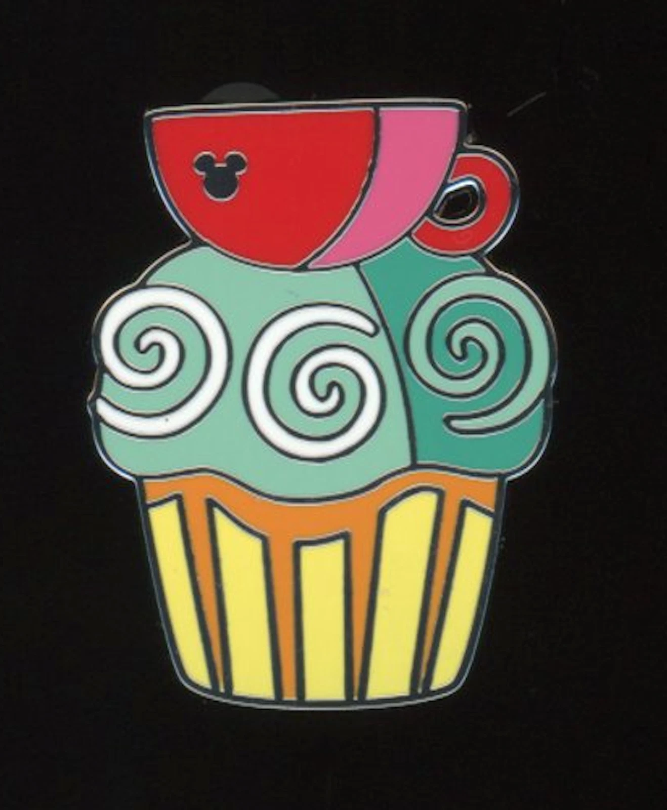 DLR Hidden Mickey 2025 Wave B Cupcake Mad Tea Party Disney Pin