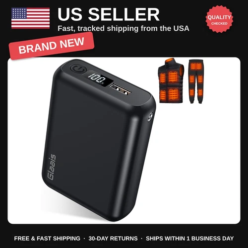 Heated Vest Battery Pack 18400mAh 5V/7.4V Rechargeable Power Bank with LED Indic - product listing photo