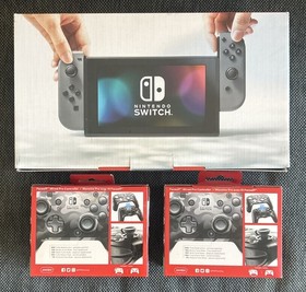 Nintendo Switch Console Complete In Box w/ 2x pdp Faceoff Wired Pro Controllers