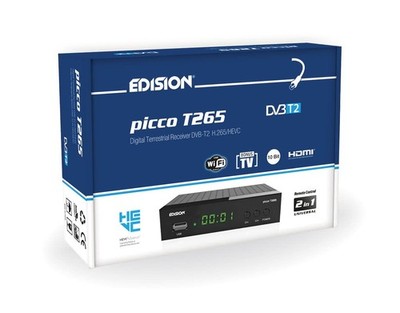 Picco T265 Full HD H.265 HEVC terrestrischer FTA Receiver T2, 1x DVBT2, USB, ...