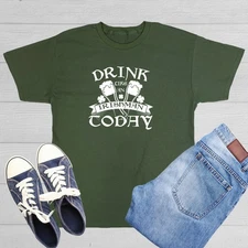 Drink Like an Irishman Today Sarcastic Humor Graphic Novelty Funny T Shirt