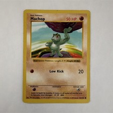 Pokémon Machop Base Set Shadowless 52/102 50 HP Common Wizards of the Coast Card