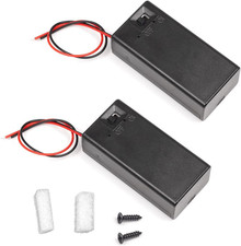 Pack of 2 9v Battery Holder, 9 Volt Holder with Switch, Battery...