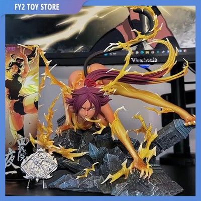 Bleach Shihouin Yoruichi Cat Girl Figure 25cm PVC Flash Goddess no