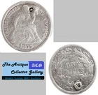 1875 Silver US Philadelphia Mint Seated Liberty Dime🪙Type 4🪙Hole