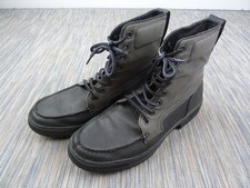 Skechers Ankle Boots Mens UK 9.5 Grey Leather Textile Lace Up Casual Hiking Walk