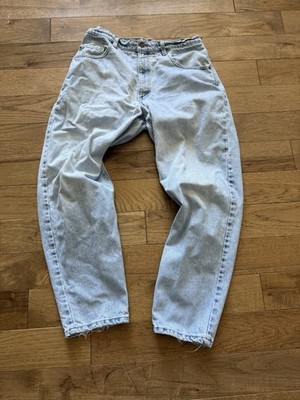 Vintage Levi s 560 Loose Fit Tapered Jeans Distressed Faded USA 90s Grunge Dad 