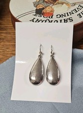 Vintage Sterling Silver Teardrop Earings