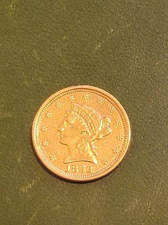 1853 Liberty Head $2.50 Gold Quarter Eagle "Choice BU" .12094oz pure gold