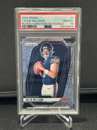 Caleb Williams 2024 Panini Prizm Rookie Variation No Huddle RC #1 PSA 10 Bears!