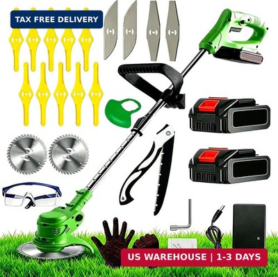 Weed Wacker, Electric Weed Wacker Brush Cutter with 2 X 21V Battery and Charger