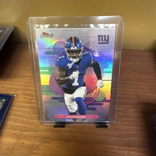2025 Topps Finest Malik Nabers New York Giants Refractor