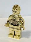 Lego Star Wars Gold Chrome C-3PO c3po Minifigure 3PO Droid R2 minifig Custom