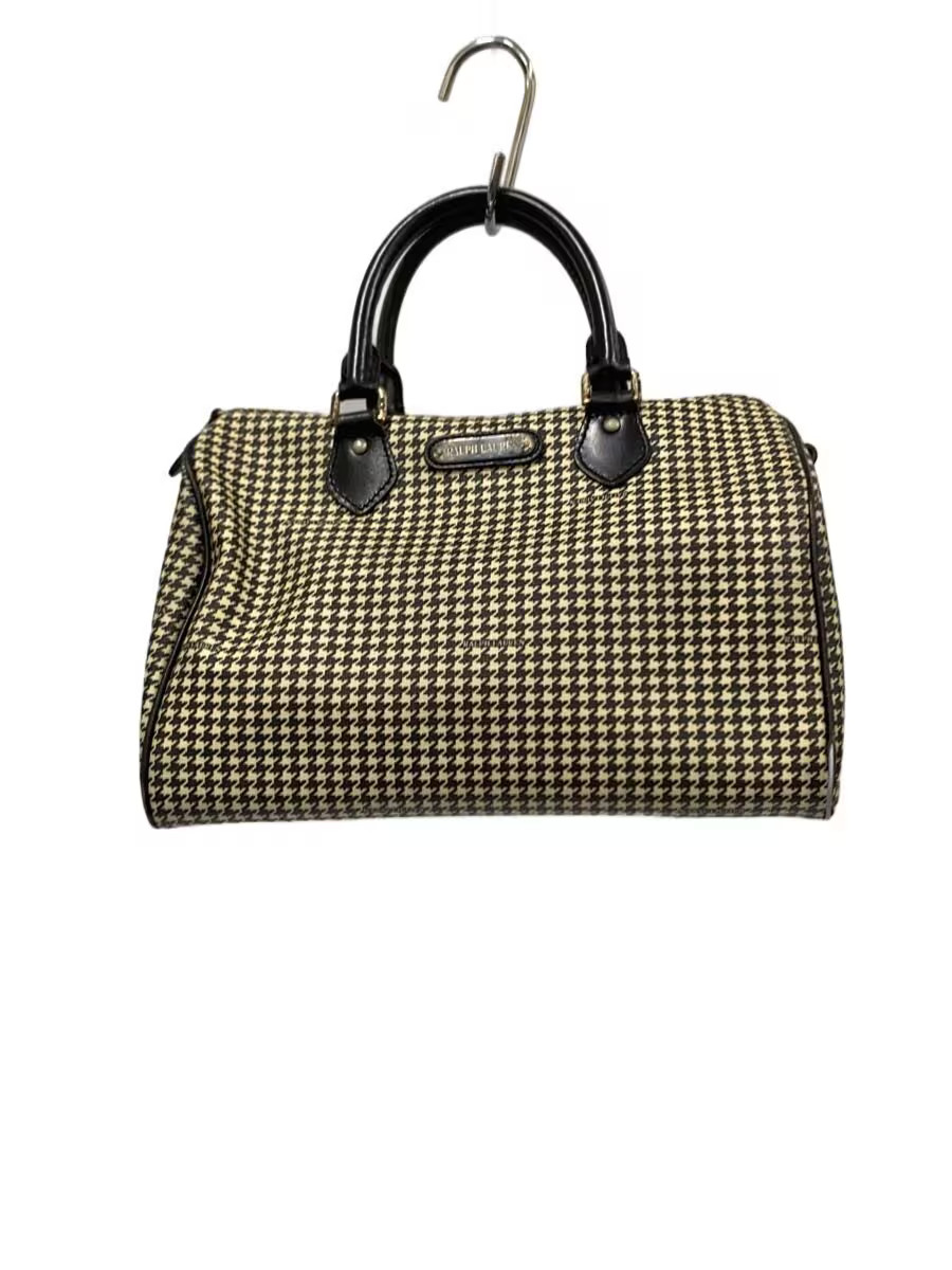 RALPH LAUREN Boston bag Leather Multicolor Houndstooth | eBay