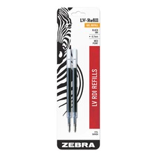 Pk/2 Zebra LV (JF) Gel Refills #87012, 0.7mm Medium, Black