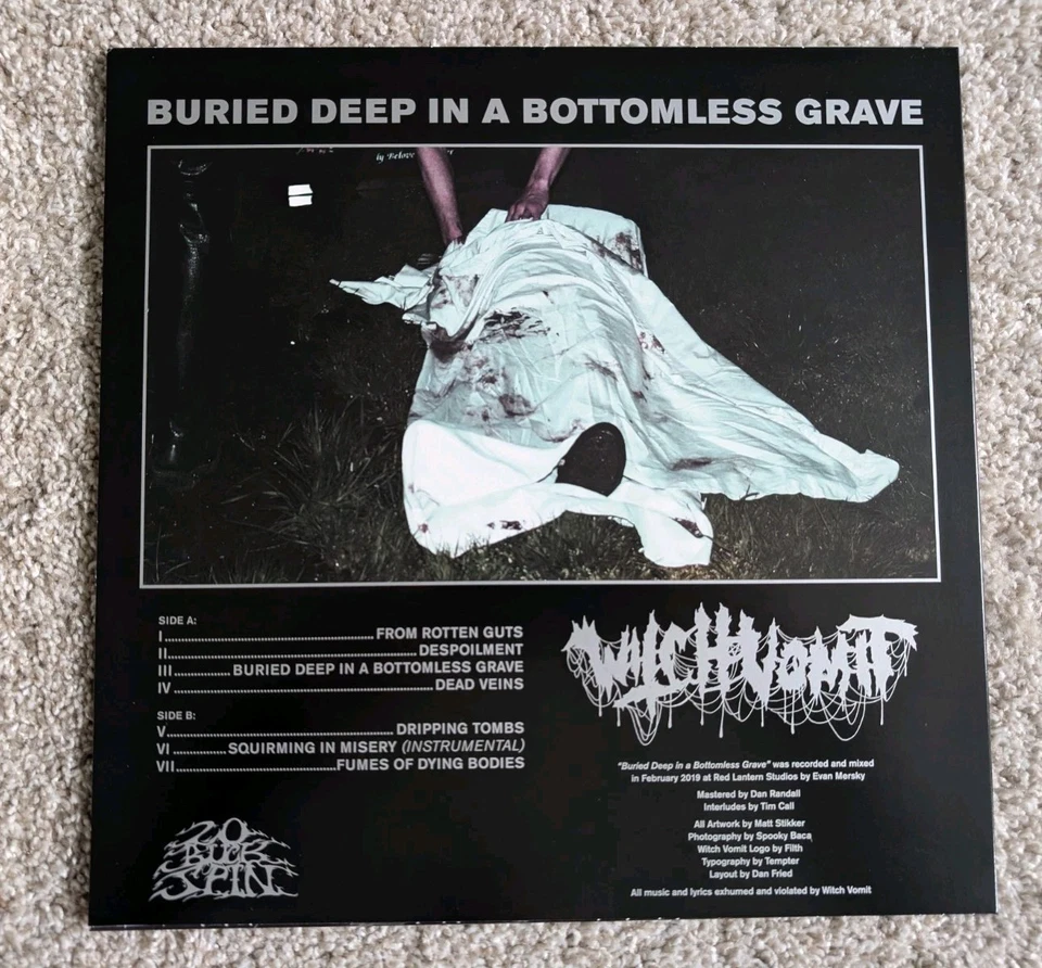 Witch Vomit Buried Deep In A Bottomless Grave LP 2019 vinyl red black galaxy - Image 3 of 3