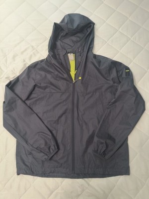 BMW Motorsport Mens Large Black Full Zip Windbreaker Jacket Outerwear Coat