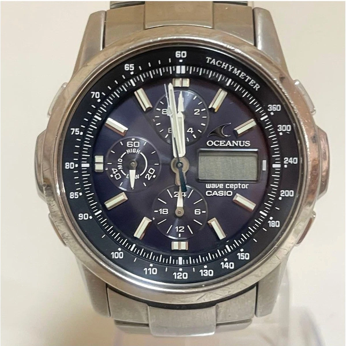 Reloj Cronógrafo Casio Oceanus OCW-500TDJ Resistente Solar Radiocontrolado Titanio
