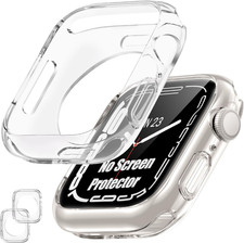 2 Pack Bumper Case for Apple Watch 40Mm, No Screen Protector Slim Soft TPU