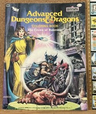 VINTAGE 1980s ADVANCED DUNGEONS & DRAGONS MARVEL COMIC COLOURING BOOK TSR UNUSED
